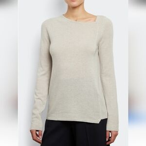 Inhabit 100% Soft Cashmere Angled Neck Pullover Knit Sweater NWOT